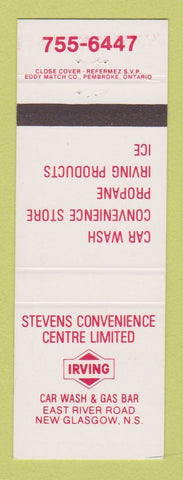 Matchbook Cover - Irving oil gas Stevens New Glasgow NS