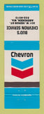 Matchbook Cover - Chevron oil gas Bud's Aberdeen WA