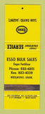 Matchbook Cover - Esso oil gas Neilburg SK Sam David WEAR