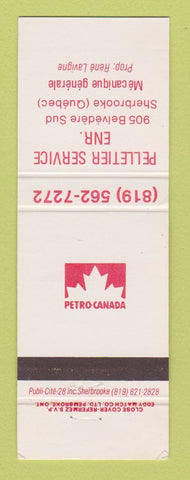 Matchbook Cover - Petro Canada oil gas Pelletier Sherbrooke QC