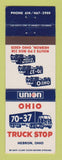 Matchbook Cover - Union 76 oil gas Ohio Truck Stop Hebron OH