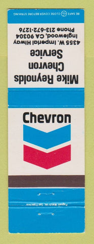 Matchbook Cover - Chevron oil gas Mike Reynolds Inglewood CA
