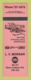 Matchbook Cover - Gulf oil gas LV Morgan Sioux Lookout ON