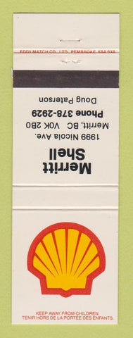 Matchbook Cover - Shell oil gas Merritt BC