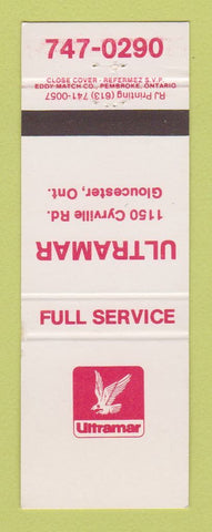 Matchbook Cover - Ultramar oil gas Gloucester ON WEAR