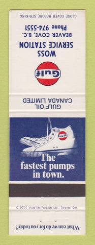 Matchbook Cover - Gulf oil gas Woss Service Beaver Cove BC
