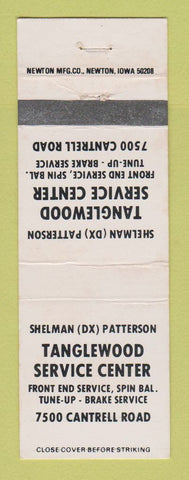 Matchbook Cover - Tanglewood Service oil gas Little Rock? AR? WEAR
