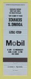 Matchbook Cover - Mobil oil gas Young's Omaha? NE WEAR