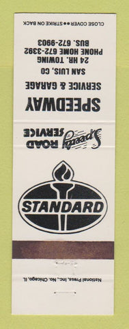 Matchbook Cover - Standard oil gas Speedway San Luis Colorado WEAR