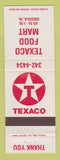 Matchbook Cover - Texaco oil gas Food Mart Osceola IA