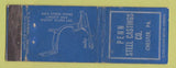 Matchbook Cover - Penn Steel Castings Cheater PA WEAR