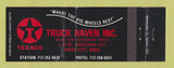 Matchbook Cover - Texaco oil gas Truck Haven Sioux City IA Full Length