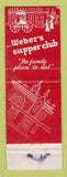 Matchbook Cover - Weber's Supper Club Ann Arbor MI WEAR