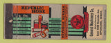 Matchbook Cover - Republic Hose General Machinery Spokane WA WEAR