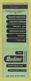 Matchbook Cover - Bodine Corp Drilling Tapping Machines Bridgeport CT WORN