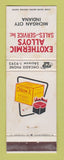Matchbook Cover - Exothermic Alloys Michigan City IN Chrom X WEAR