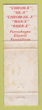 Matchbook Cover - Exothermic Alloys Michigan City IN Chrom X WEAR