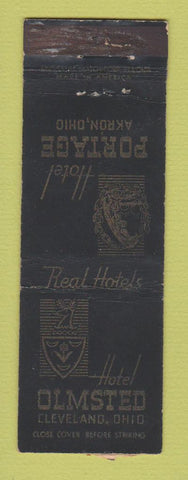 Matchbook Cover - Hotel Olmsted Cleveland OH Portage Akron WORN