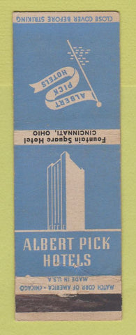 Matchbook Cover - Albert Pick Hotels Fountain Square Cincinnati OH