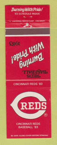 Matchbook Cover - Cincinnati Reds Baseball 1983 Schedule