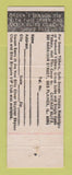 Matchbook Cover - Chicago Blitz USFL Schedule 1984 Football WEAR
