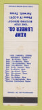 Matchbook Cover - Kemp Lumber Farwell TX 1959 HS Football Schedule WEAR