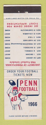 Matchbook Cover - University of Penn Football 1966 Schedule Philadelphia PA