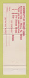 Matchbook Cover - University of Penn Football 1966 Schedule Philadelphia PA