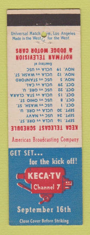 Matchbook Cover - KECA TV ABC Football Schedule Hoffman TV Dodge