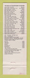 Matchbook Cover - Cincinnati Reds Baseball 1985 Schedule