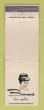 Matchbook Cover - Bernard Hair Salon Detroit? Girlie