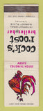 Matchbook Cover - Cock's Roost Broiler Waikiki Hawaii WEAR