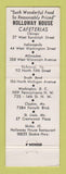 Matchbook Cover - Holloway House Cafeterias Chicago IL Milwaukee St Louis