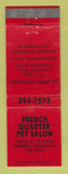 Matchbook Cover - French Quarter Pet Salon Warren MI Dog Grooming