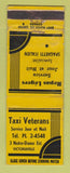 Matchbook Cover - Taxi Veterans Italian Restaurant Victoriaville QC WORN