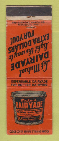 Matchbook Cover - Dairy Ade Cattle Food WEAR