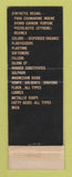 Matchbook Cover - Harwick Standard Chemical Akron OH Boston Chicago