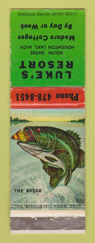 Matchbook Cover - Luke's Resort Houghton Lake MI WEAR