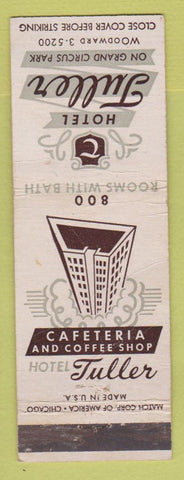 Matchbook Cover - Hotel Tuller Detroit MI WORN