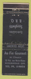 Matchbook Cover - Au Fin Gourmet Victoriaville QC restaurant WEAR