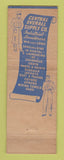 Matchbook Cover - Central Overall Supply Detroit MI WEAR