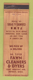 Matchbook Cover - Fawn Cleaners Dyers Detroit MI