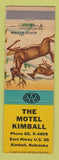 Matchbook Cover - The Motel Kimball NE