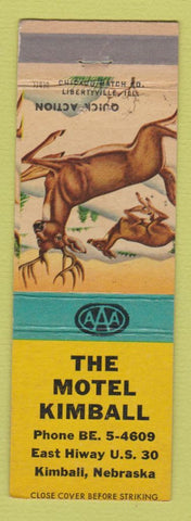Matchbook Cover - The Motel Kimball NE
