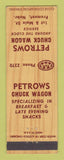 Matchbook Cover - Petrows Chuck Wagon Fremont NE
