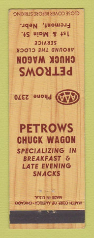 Matchbook Cover - Petrows Chuck Wagon Fremont NE