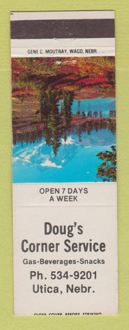 Matchbook Cover - Doug's Corner Service oil gas Utica NE