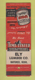 Matchbook Cover - Time Tested Paints Spred Ely Lumber Naponee NE