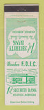 Matchbook Cover - 1st Security Bank Holdrege NE