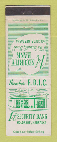 Matchbook Cover - 1st Security Bank Holdrege NE